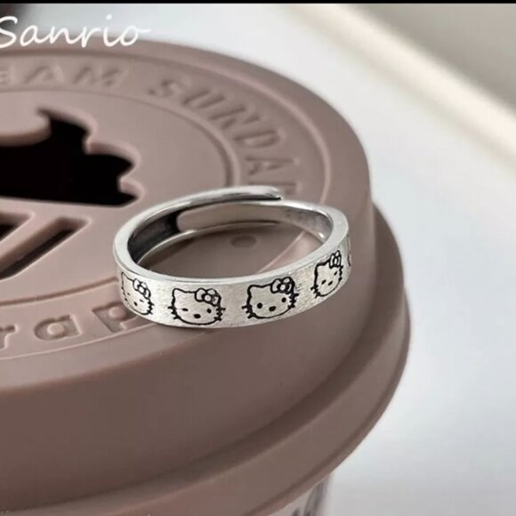 Hello Kitty 🌸 Adjustable ring Silver Fashion (1 ring) adorable - Picture 1 of 12